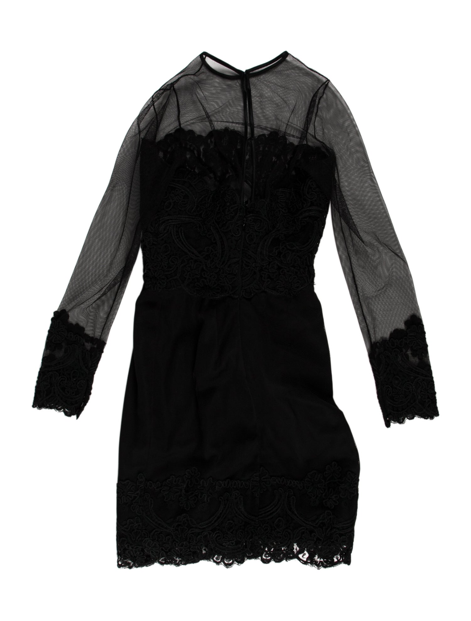 Travilla Lace Pattern Mini Dress