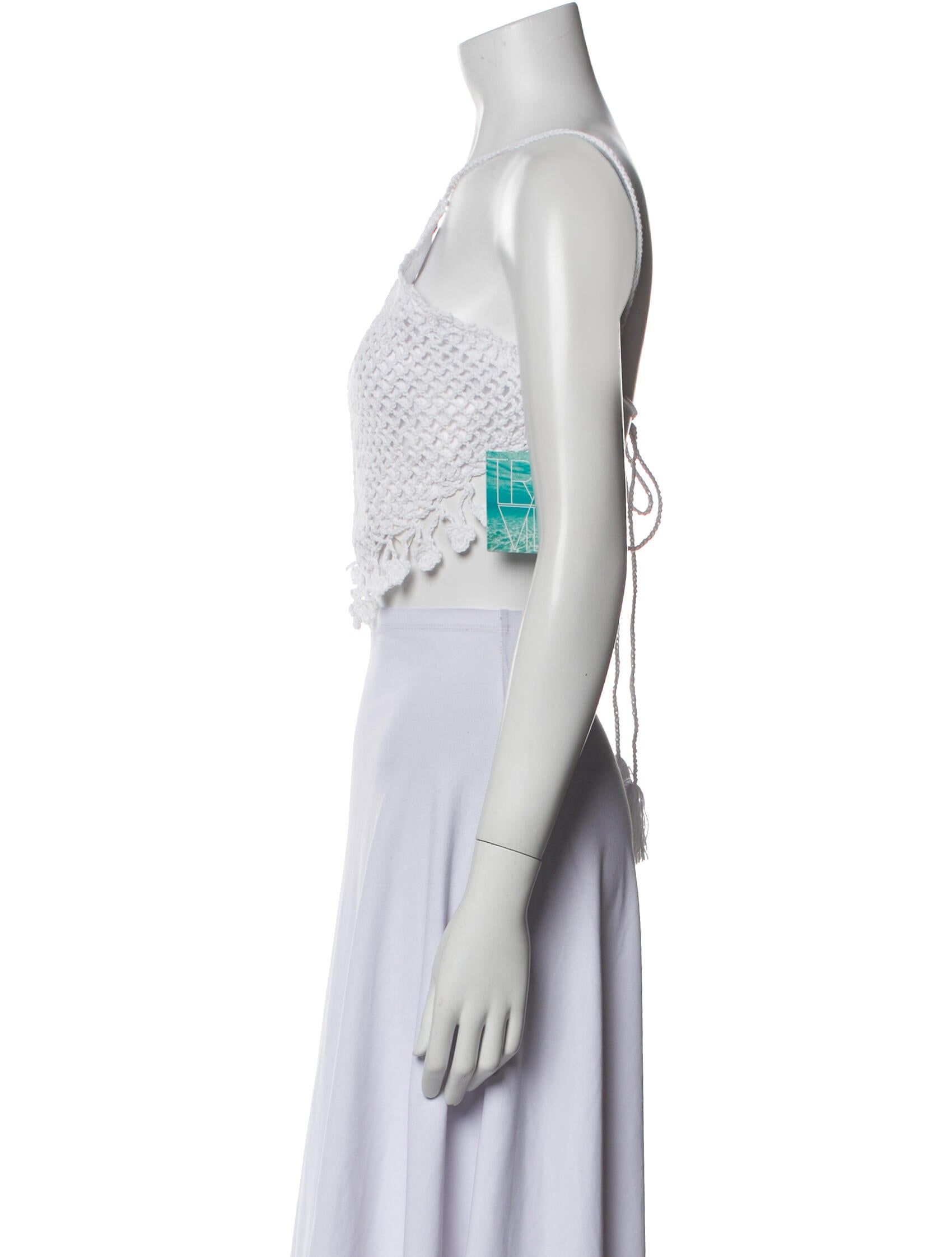 Travilla Printed One-Shoulder Crop Top w/ Tags