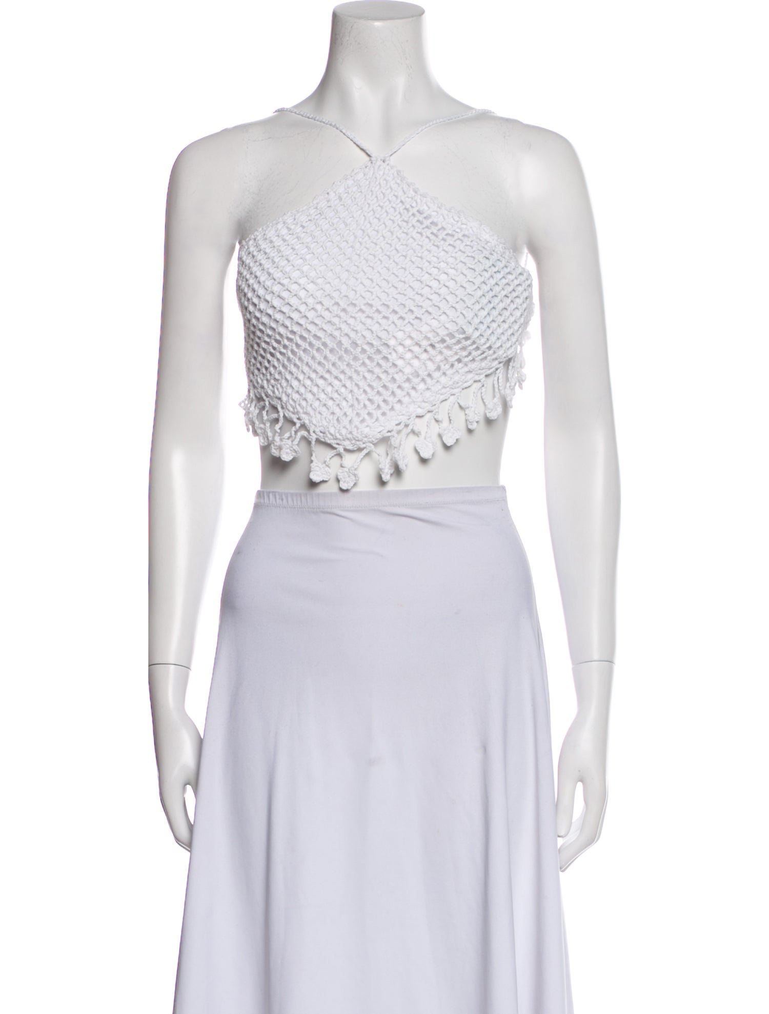 Travilla Striped One-Shoulder Crop Top w/ Tags