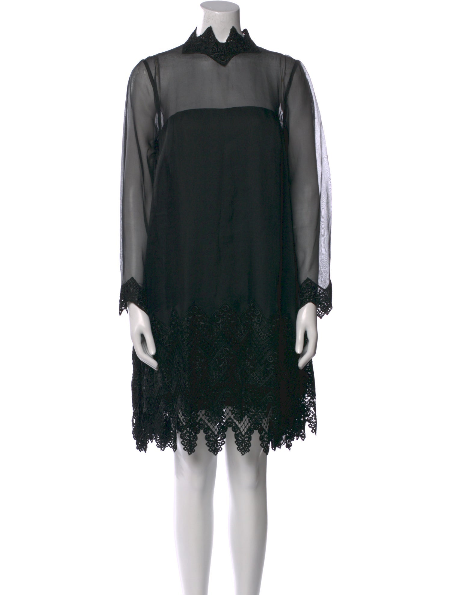 Travilla Mock Neck Mini Dress