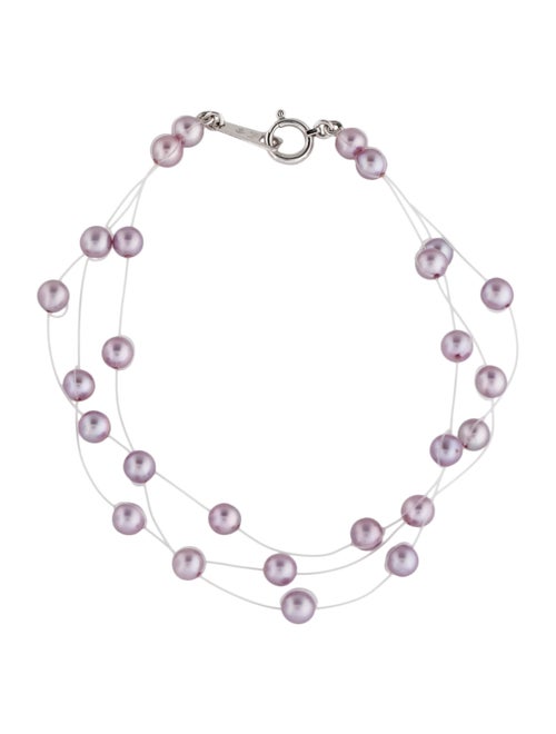 Tasaki Platinum Cultured Pearl Floating Multistrand Bracelet