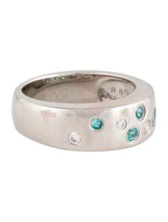 Tasaki Platinum Diamond & Tourmaline Band