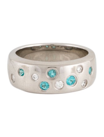 Tasaki Platinum Diamond & Tourmaline Band