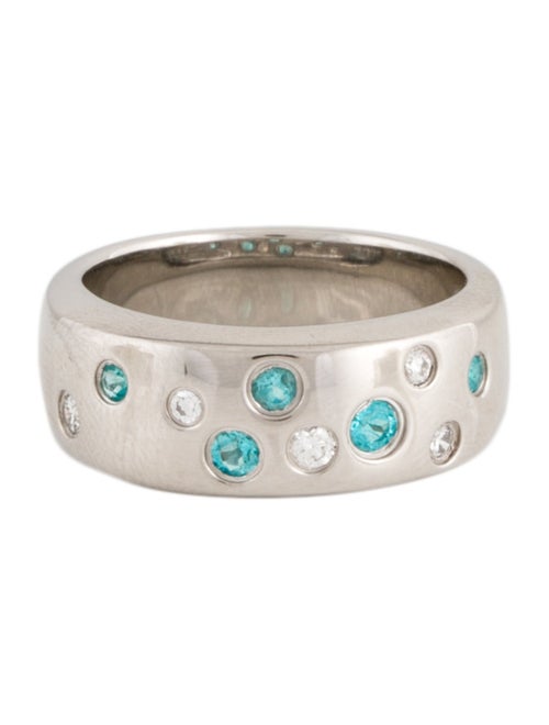 Tasaki Platinum Diamond & Tourmaline Band