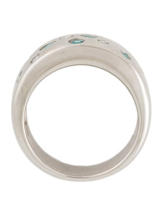 Tasaki Platinum Diamond & Tourmaline Band