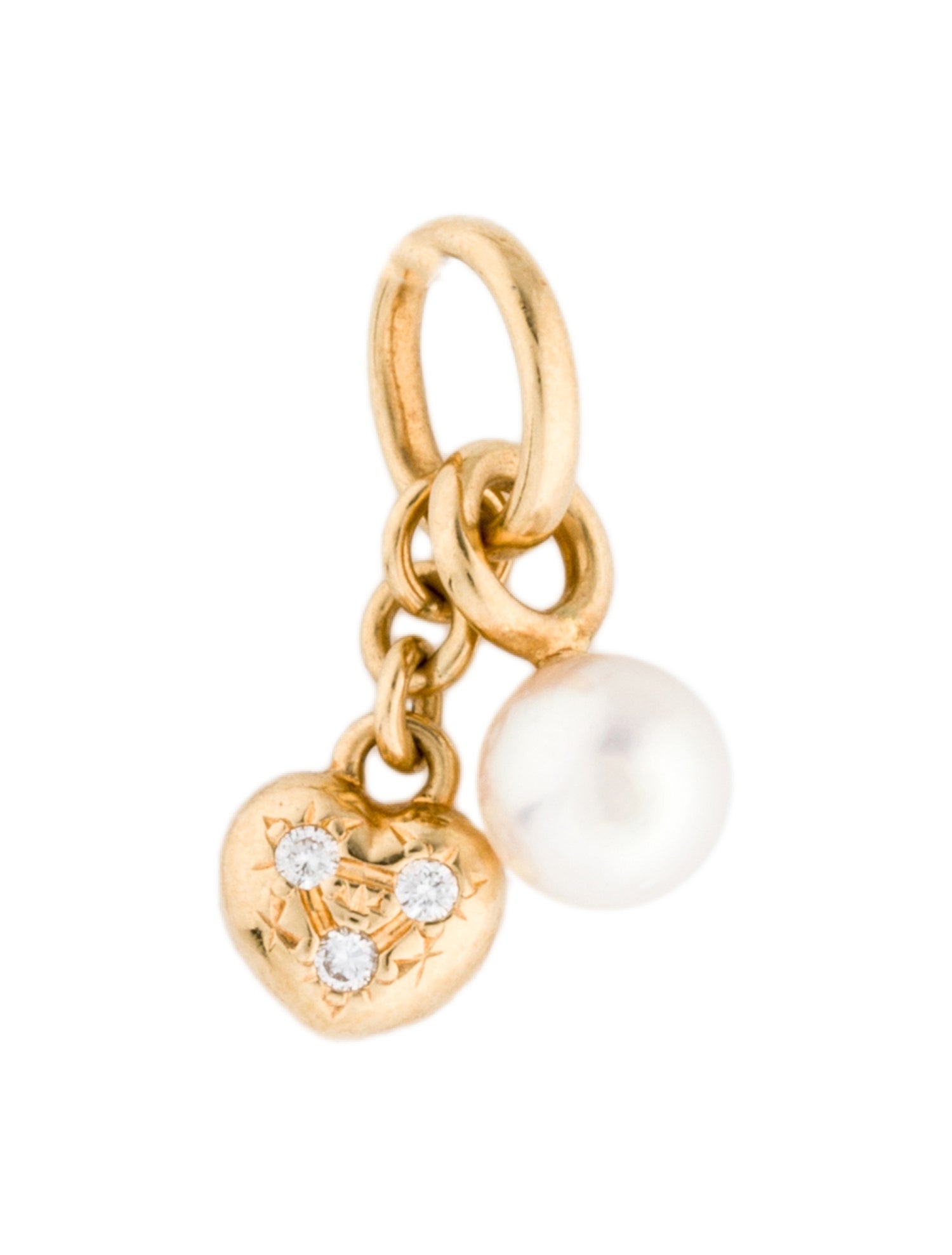 Tasaki 18K Pearl & Diamond Pendant