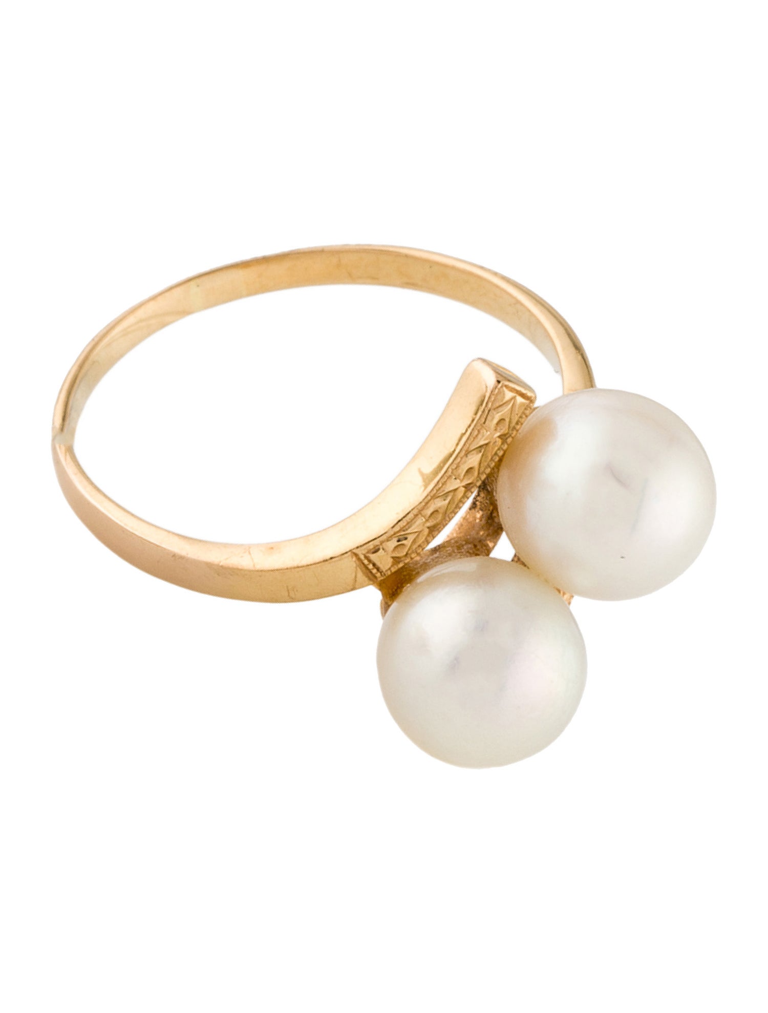 Tasaki Vintage 14K Pearl Cocktail Ring