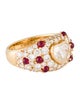 Tasaki 18K Diamond & Ruby Band
