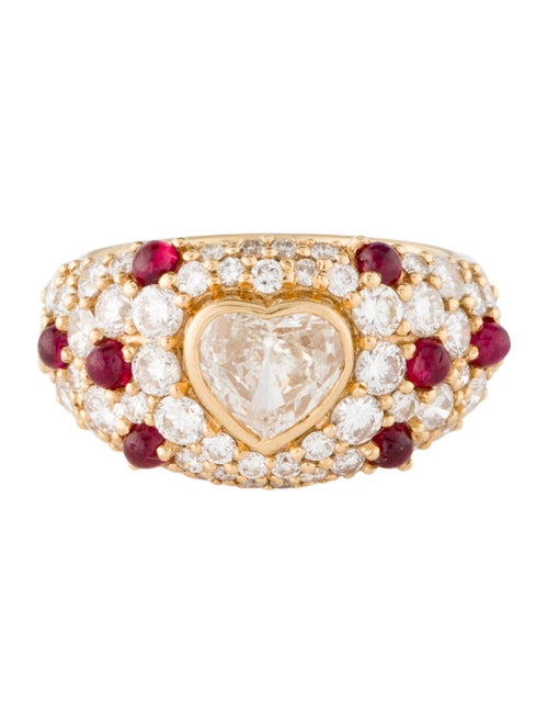Tasaki 18K Diamond & Ruby Band