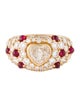 Tasaki 18K Diamond & Ruby Band