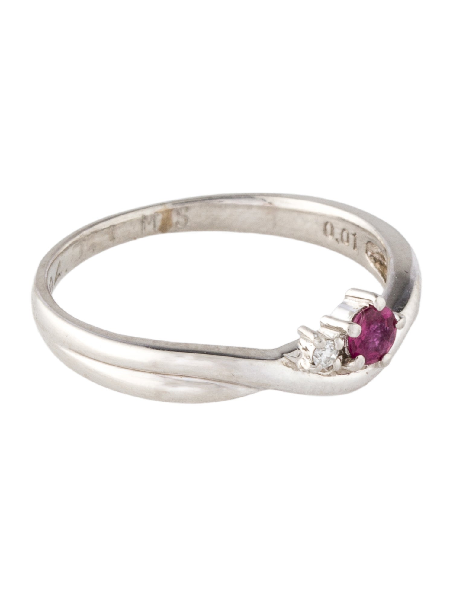 Tasaki Platinum Ruby & Diamond Ring