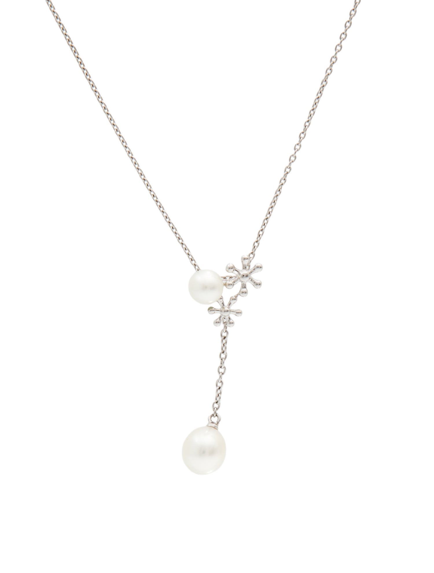 Tasaki 18K Pearl Floral Pendant Necklace