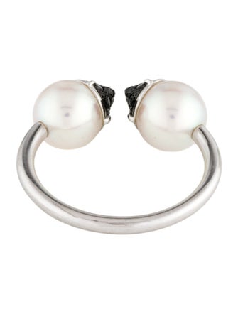 Tasaki 18K Pearl & Diamond Refined Rebellion Ring