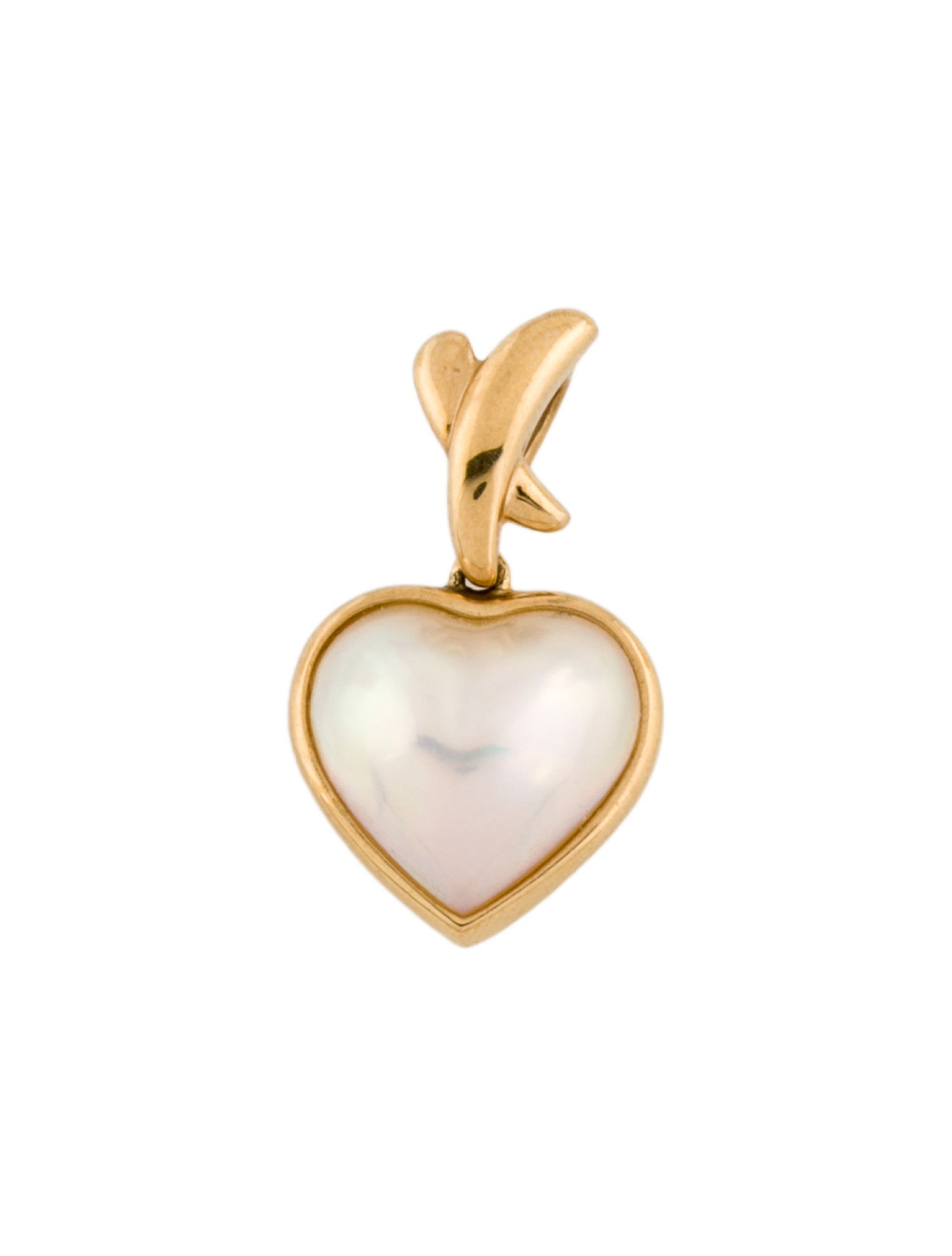 Tasaki 18K Mabè Pearl Heart Pendant