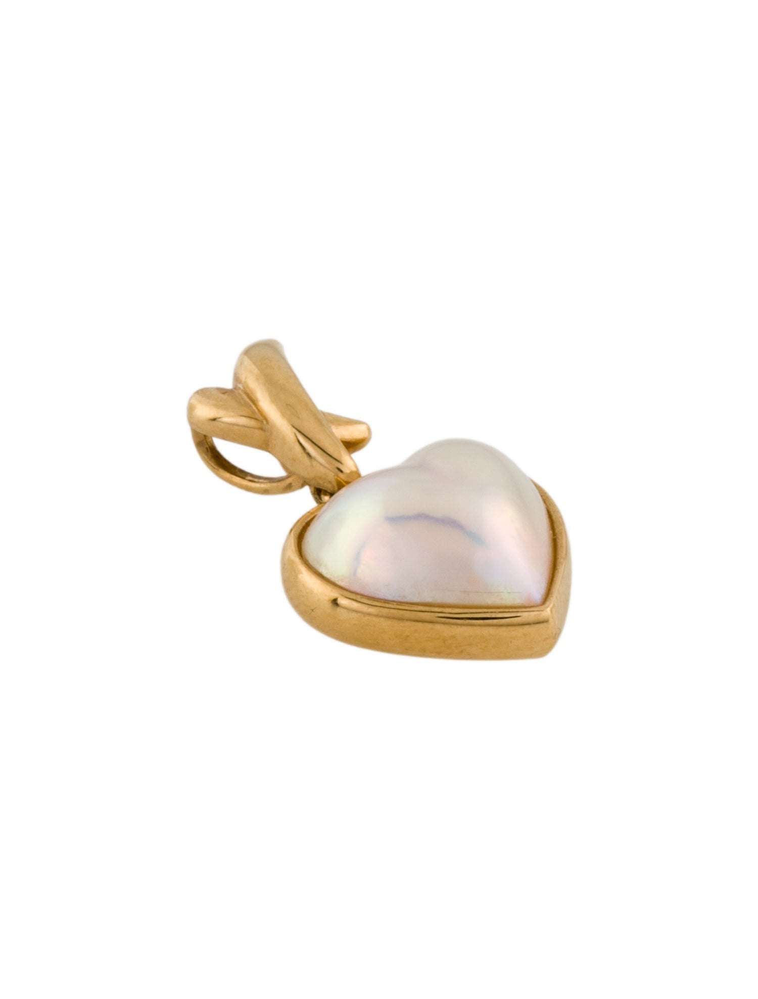 Tasaki 18K Mabè Pearl Heart Pendant