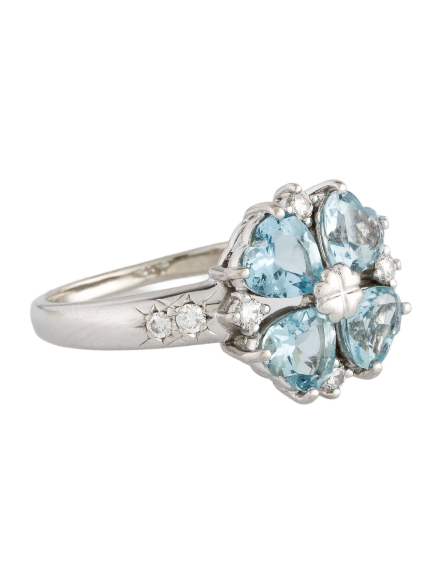 Tasaki Platinum 1.67ctw Aquamarine & Diamond Cocktail Ring