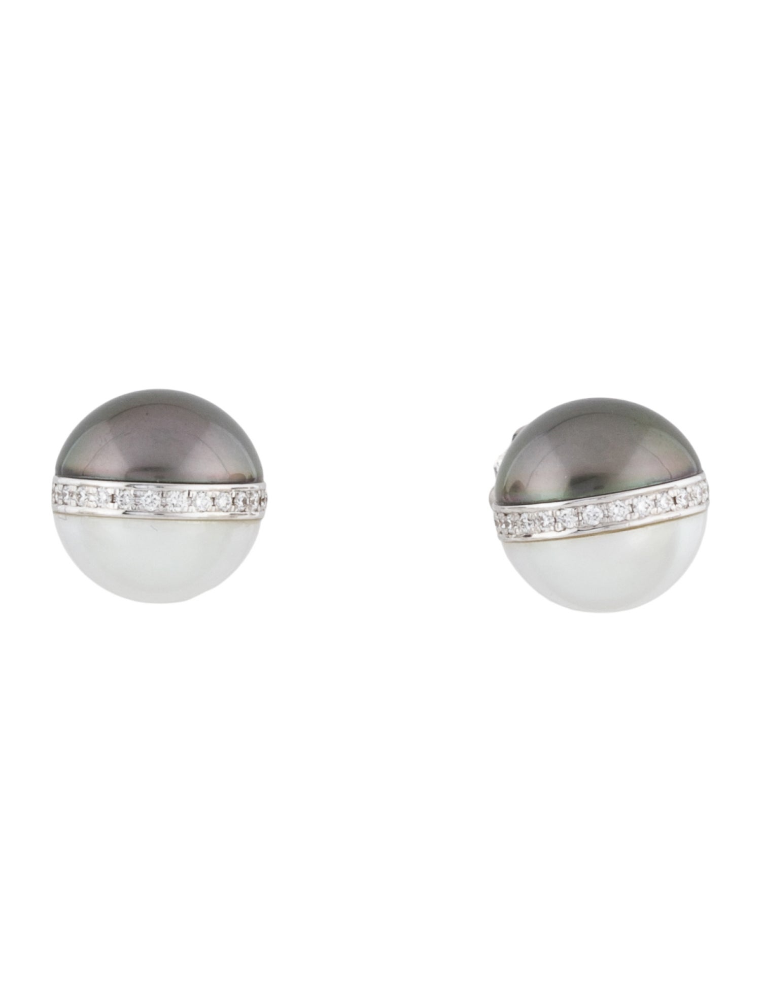 Tasaki 18K Pearl & Diamond Earrings