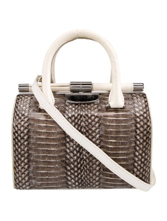 Tyler Alexandra Snakeskin Top Handle Bag