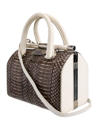 Tyler Alexandra Snakeskin Top Handle Bag
