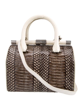 Tyler Alexandra Snakeskin Top Handle Bag