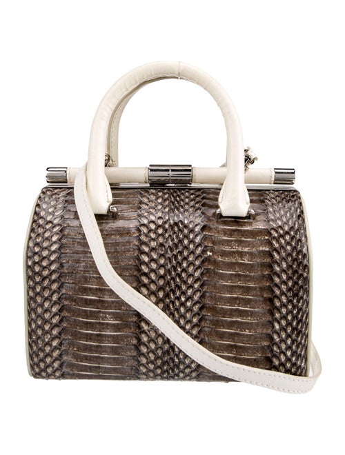Tyler Alexandra Snakeskin Top Handle Bag