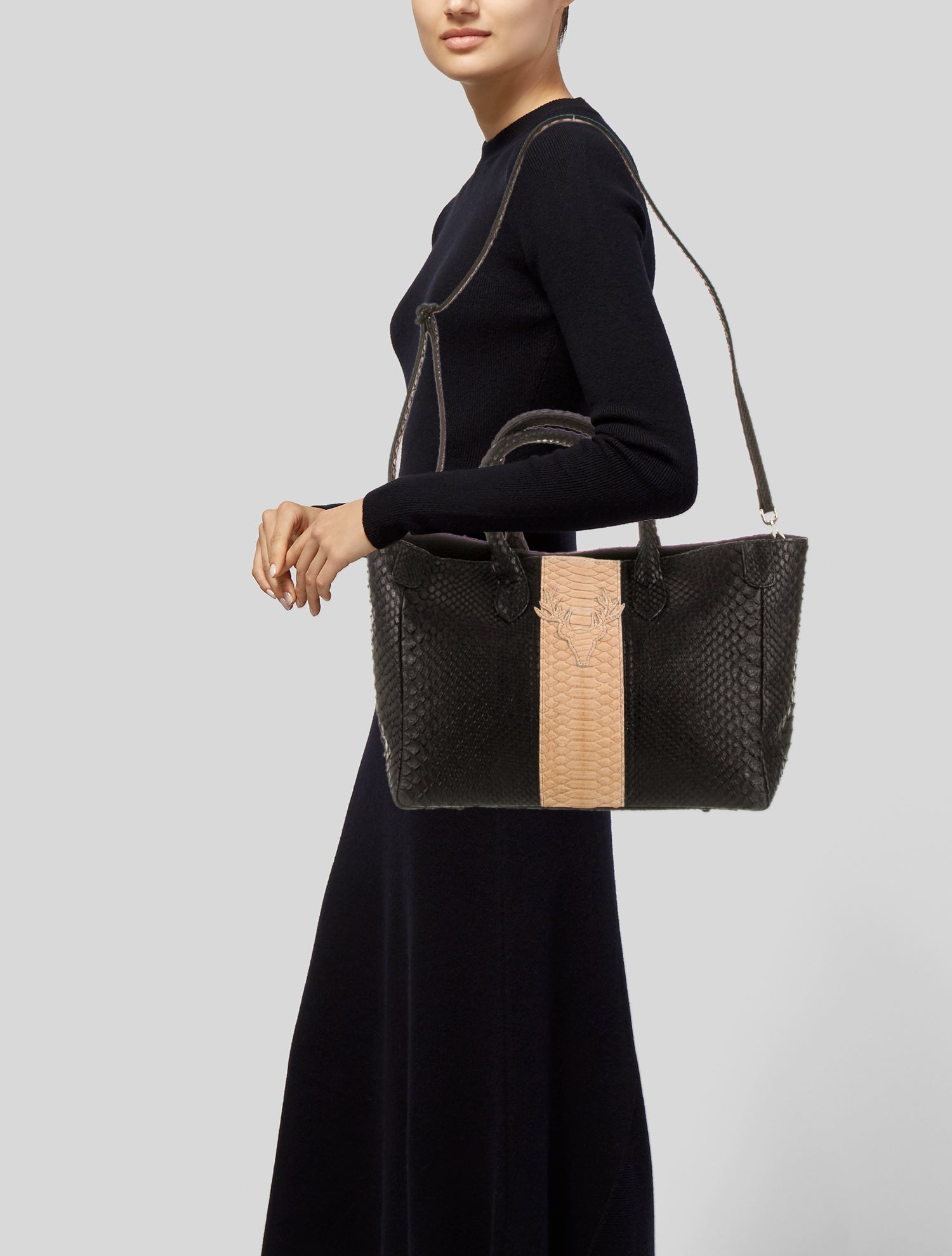 Taxidermy Python Top Handle Bag