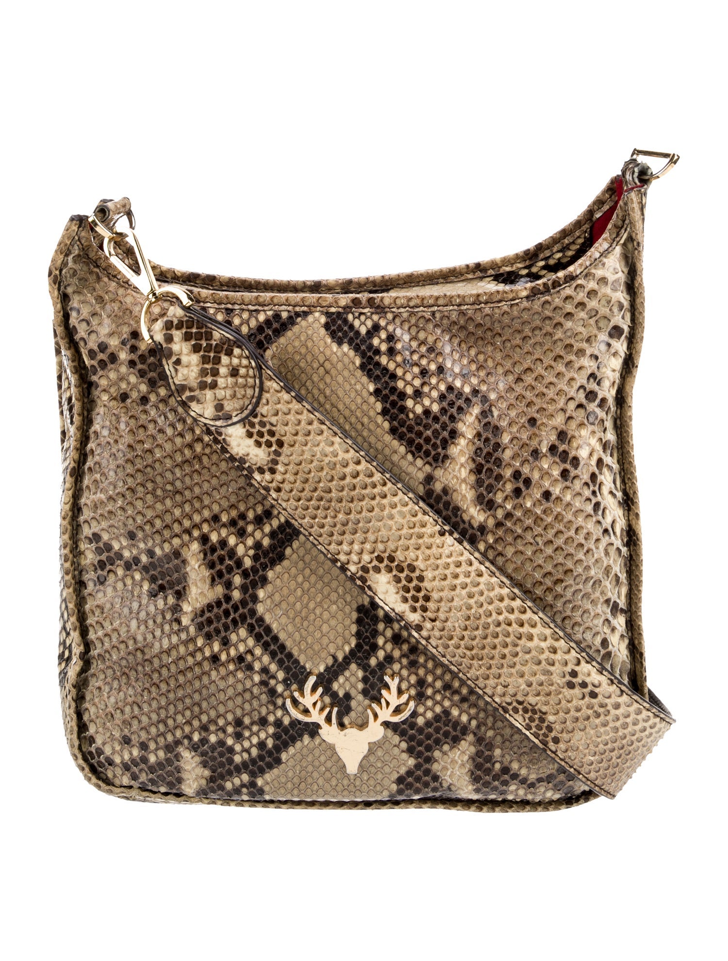 Taxidermy Snakeskin Crossbody Bag