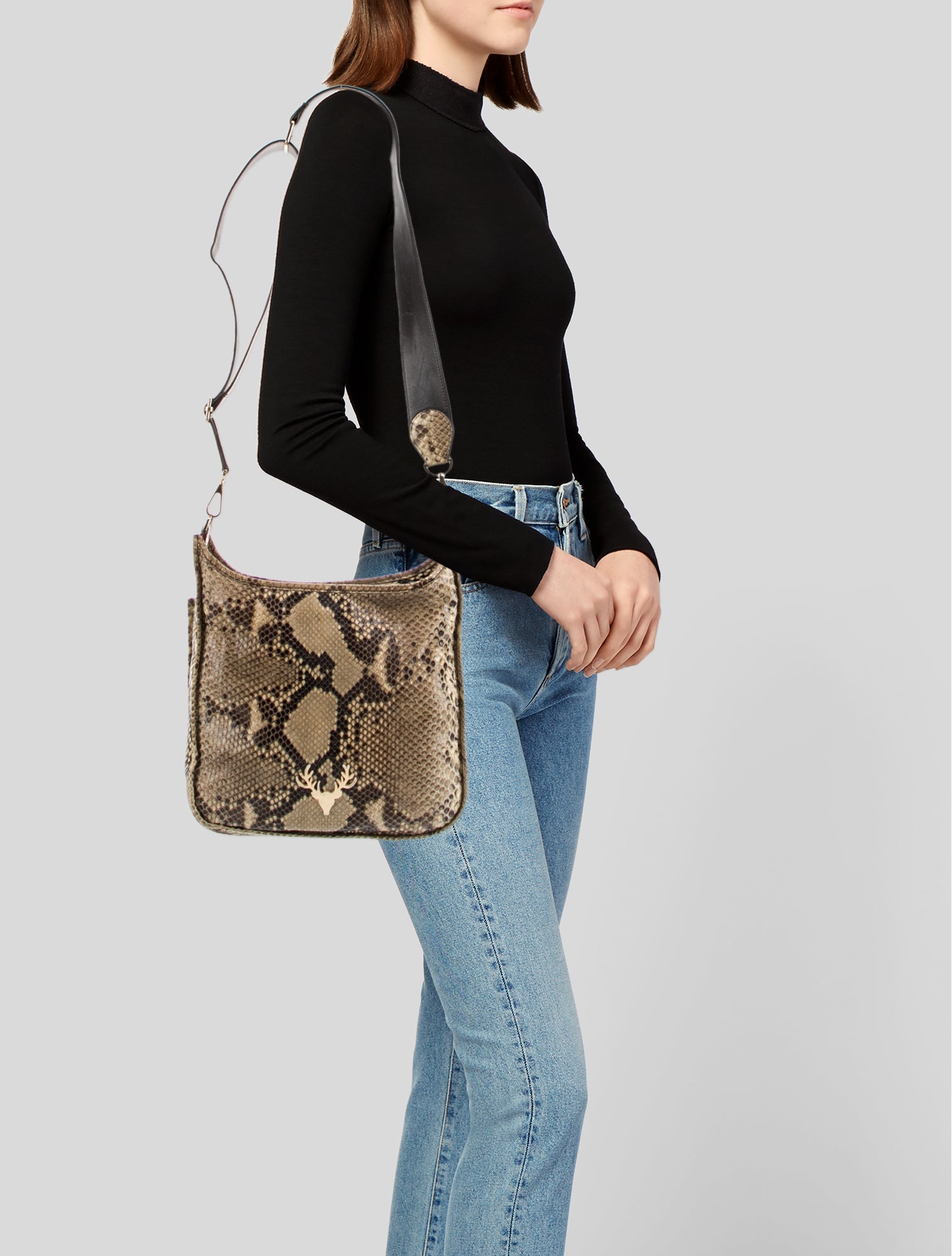 Taxidermy Snakeskin Crossbody Bag