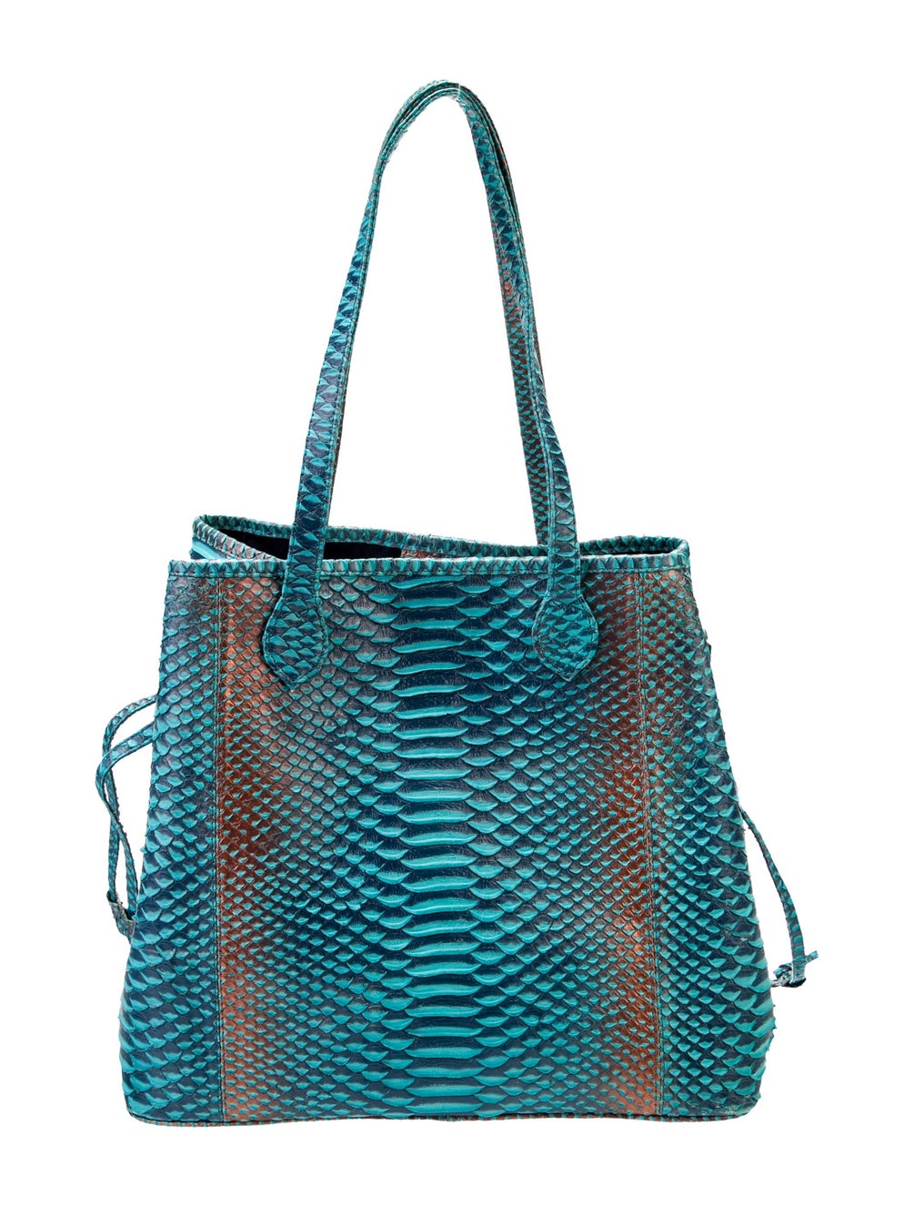 Taxidermy Python Bucket Bag - Blue Totes, Handbags - TAXID20188 | The ...