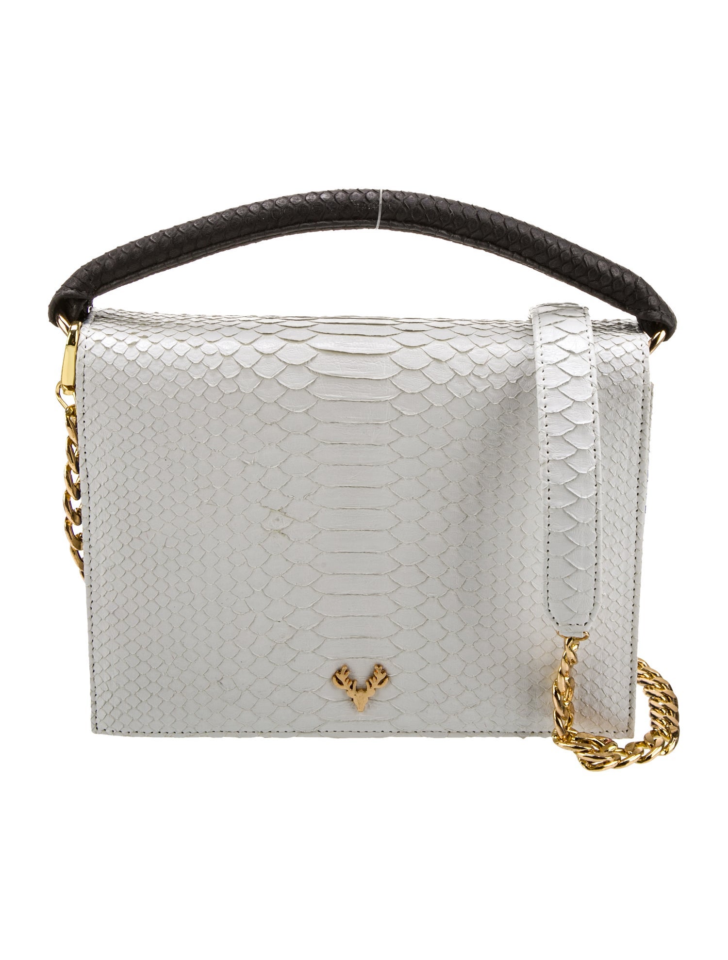 Taxidermy Snakeskin Top Handle Bag