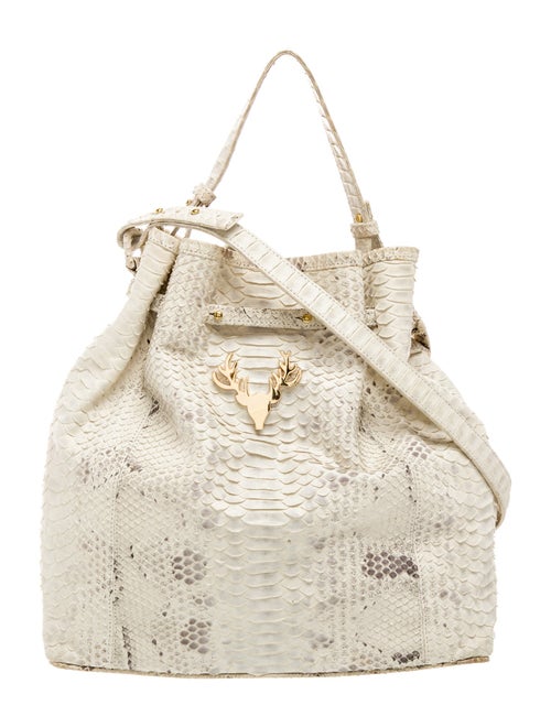 Taxidermy Snakeskin Bucket Bag