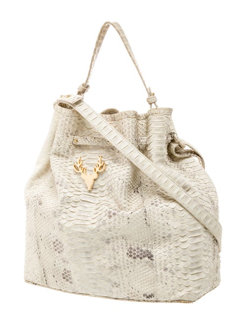 Taxidermy Snakeskin Bucket Bag