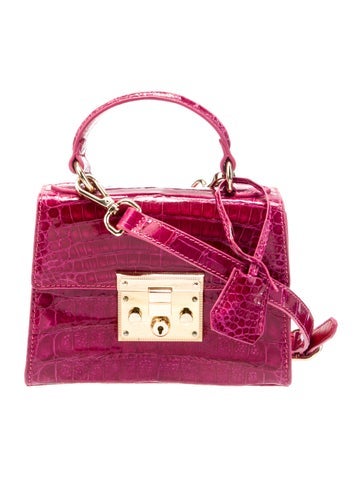 Taxidermy Handle Bags Crocodile Top Bag