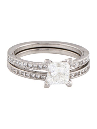 Tacori Platinum Diamond Wedding Set