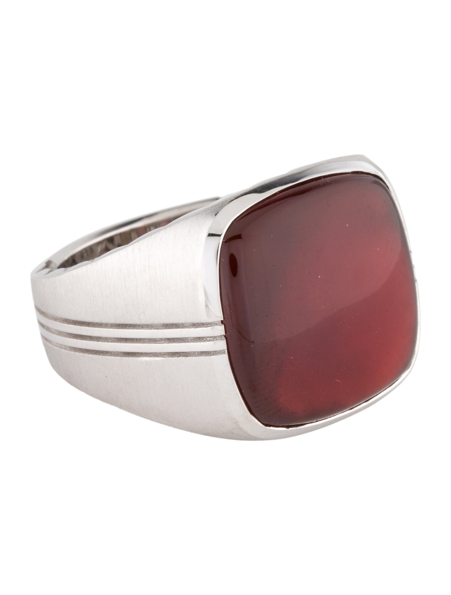 Tacori Mother of Pearl & Garnet Doublet Legend Signet Ring