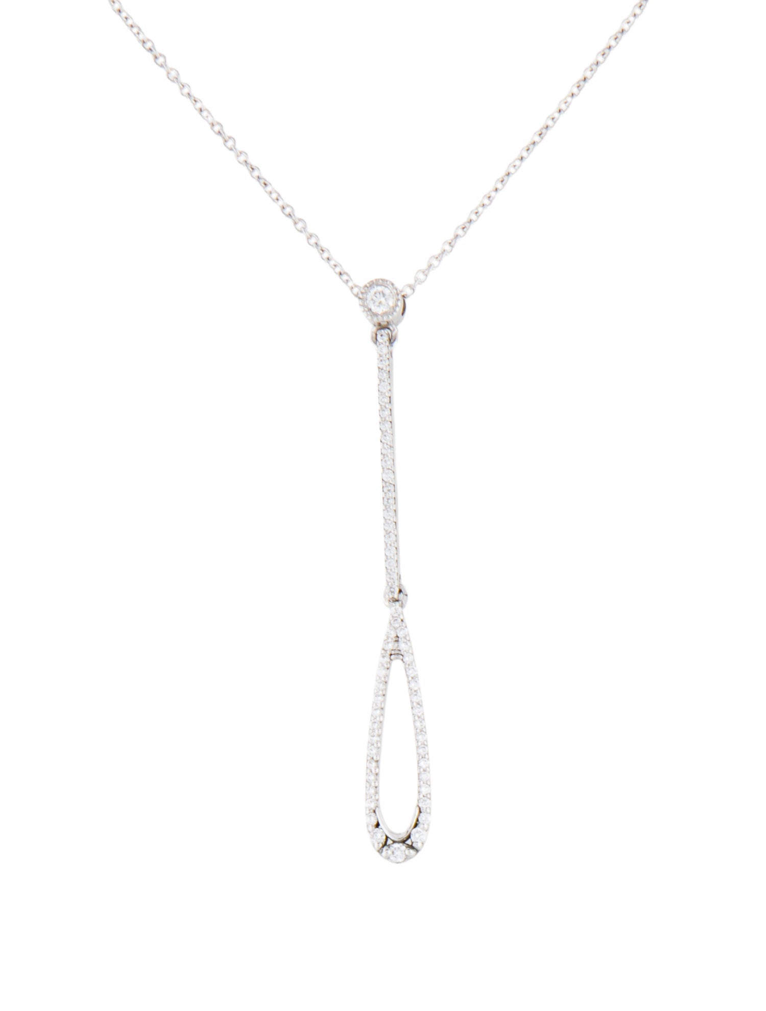 Tacori 18K Diamond Teardrop Pendant Necklace