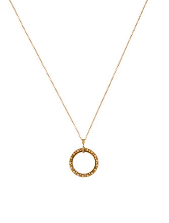 Tacori 18K Diamond Circle Pendant Necklace