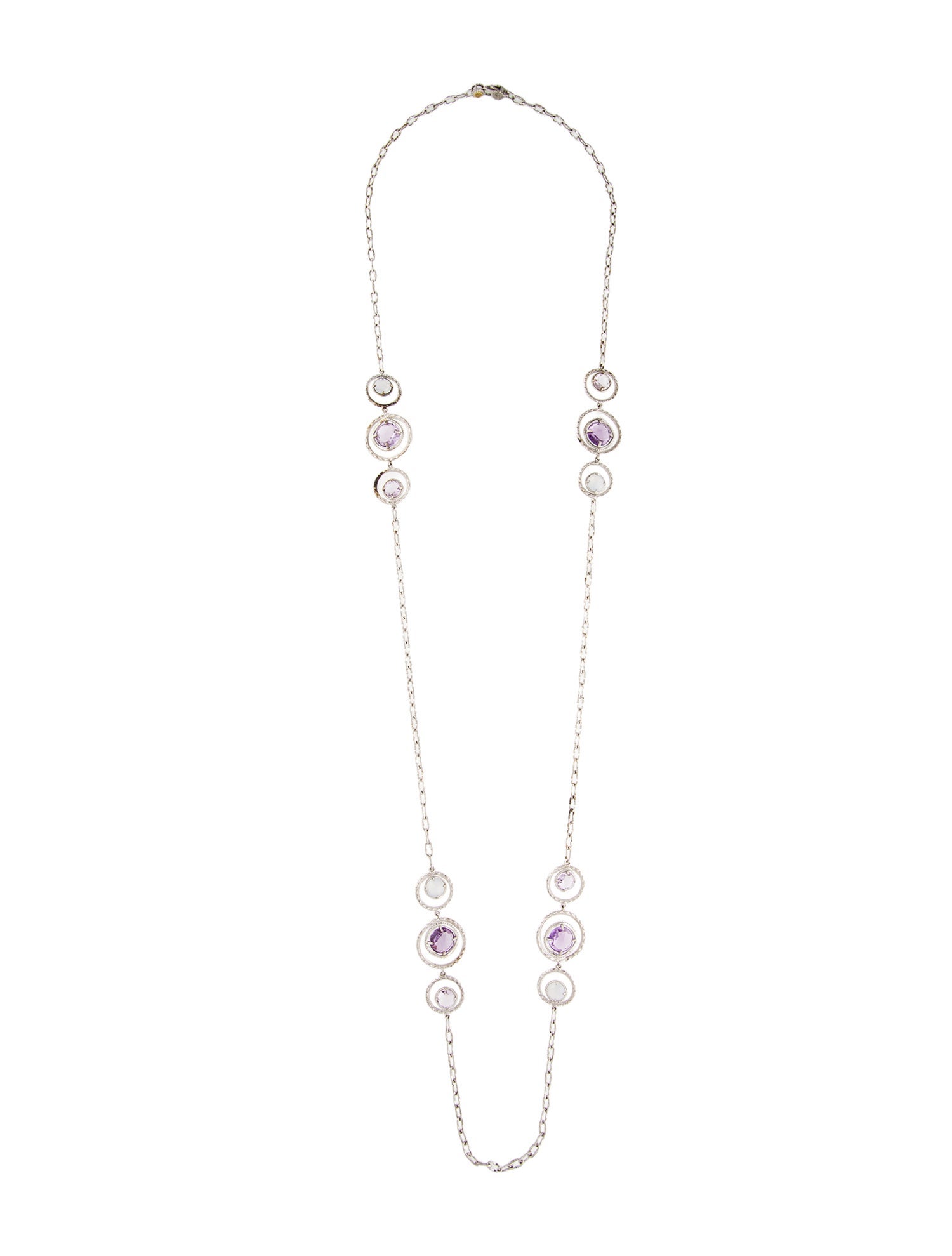 Tacori Amethyst & Chalcedony Lilac Blossoms Blooming Bursts Necklace