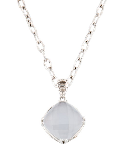 Tacori Chalcedony & Quartz Doublet Pendant Necklace