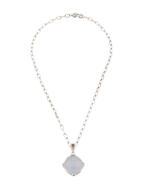 Tacori Chalcedony & Quartz Doublet Pendant Necklace
