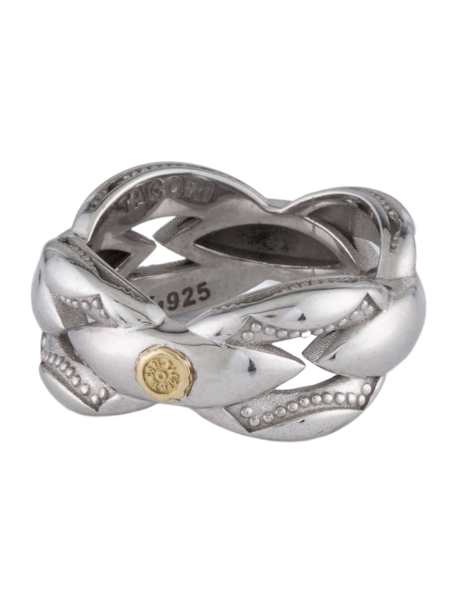 Tacori Two-Tone Bold Crescent Links Ring