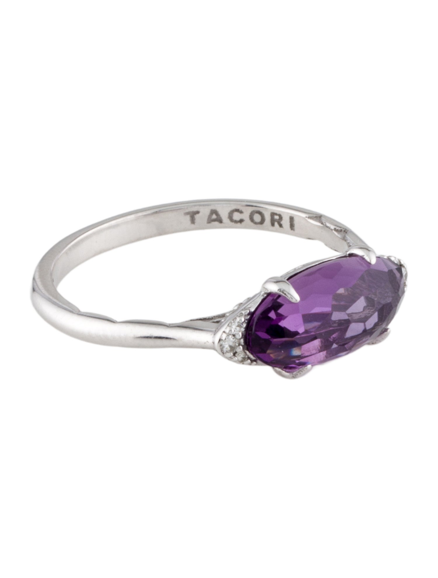 Tacori Amethyst & Diamond Cocktail Ring