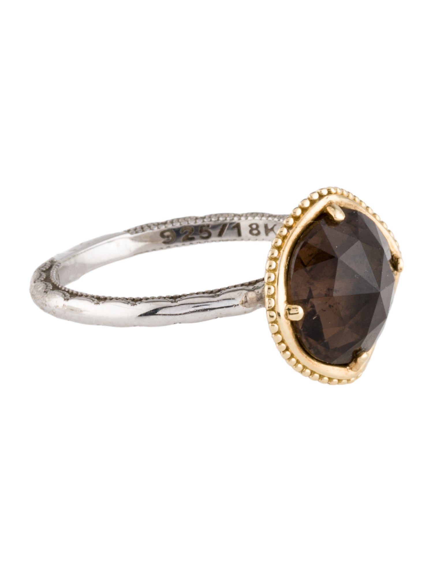 Tacori Two-Tone Smokey Quartz Cocktail Ring