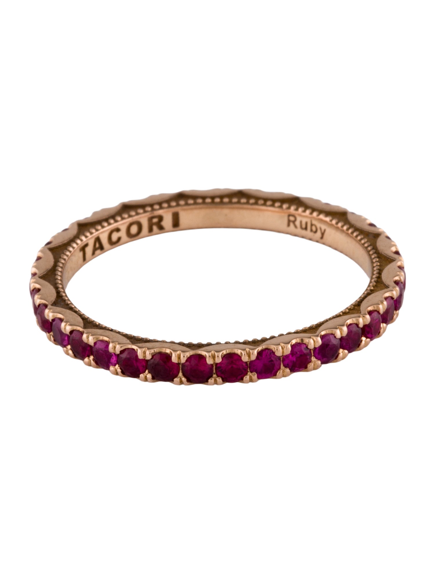 Tacori 18K Ruby Sculpted Crescent Eternity Band