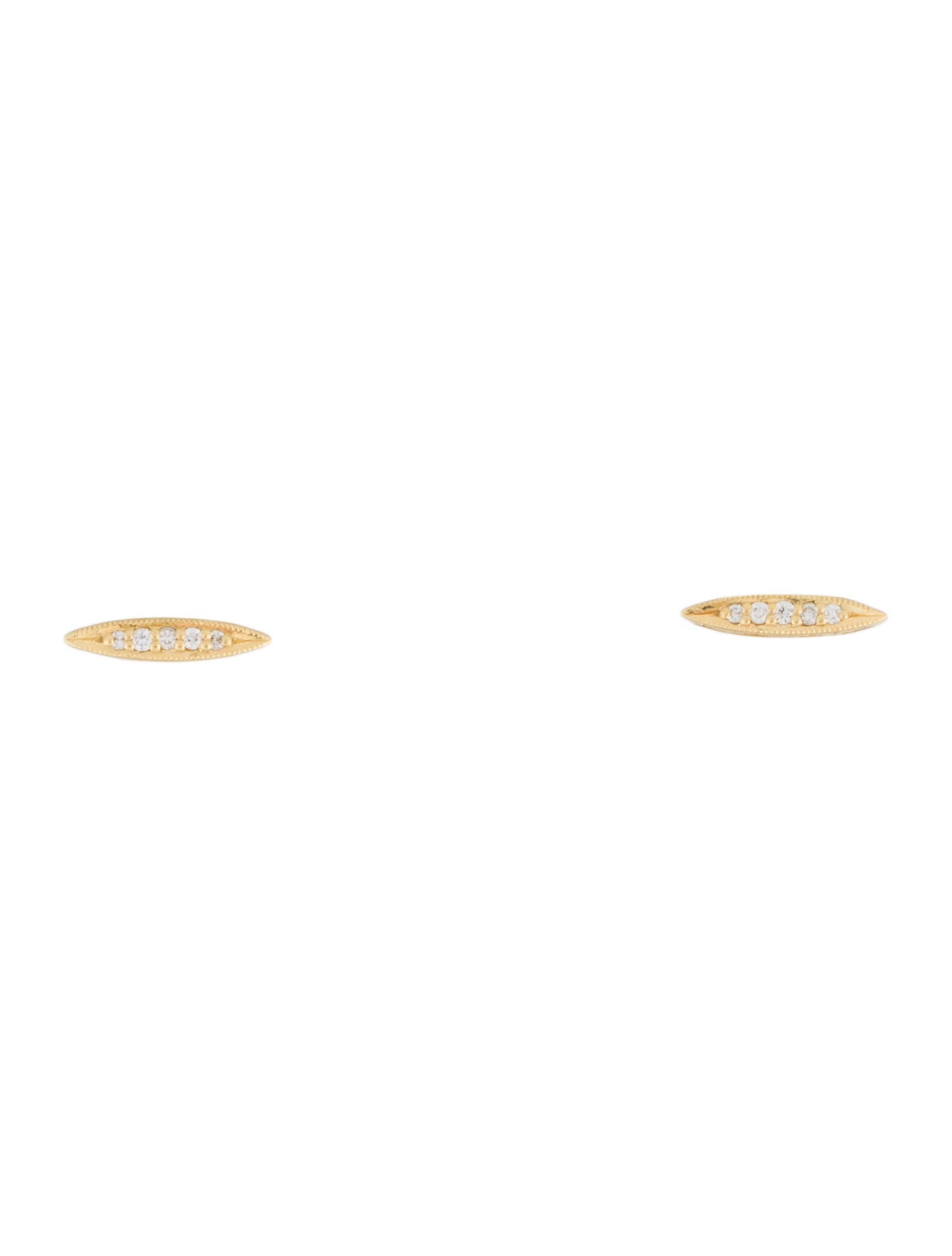 Tacori 18K Diamond Ivy Lane Surfboard Stud Earrings