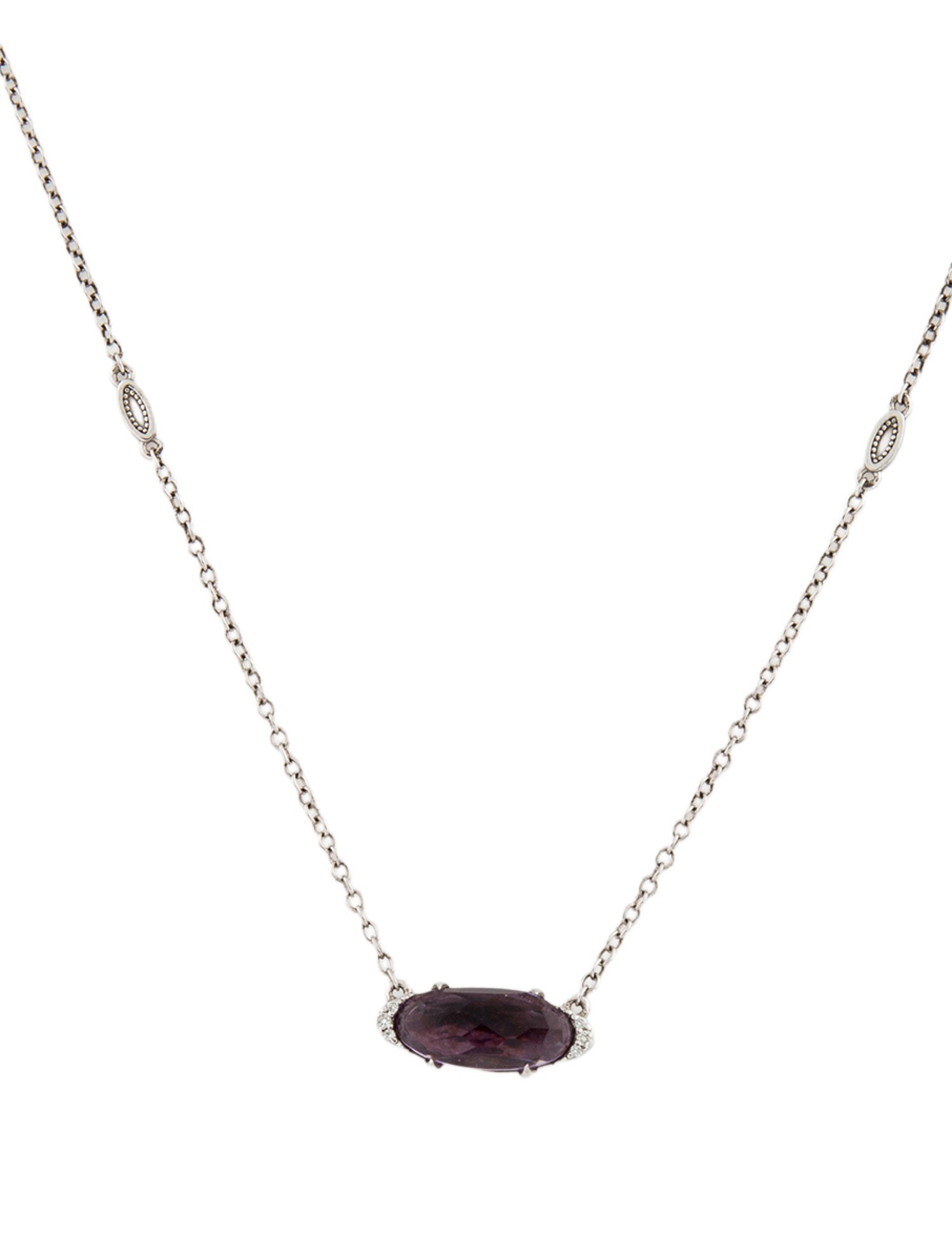 Tacori Amethyst & Diamond Pendant Necklace