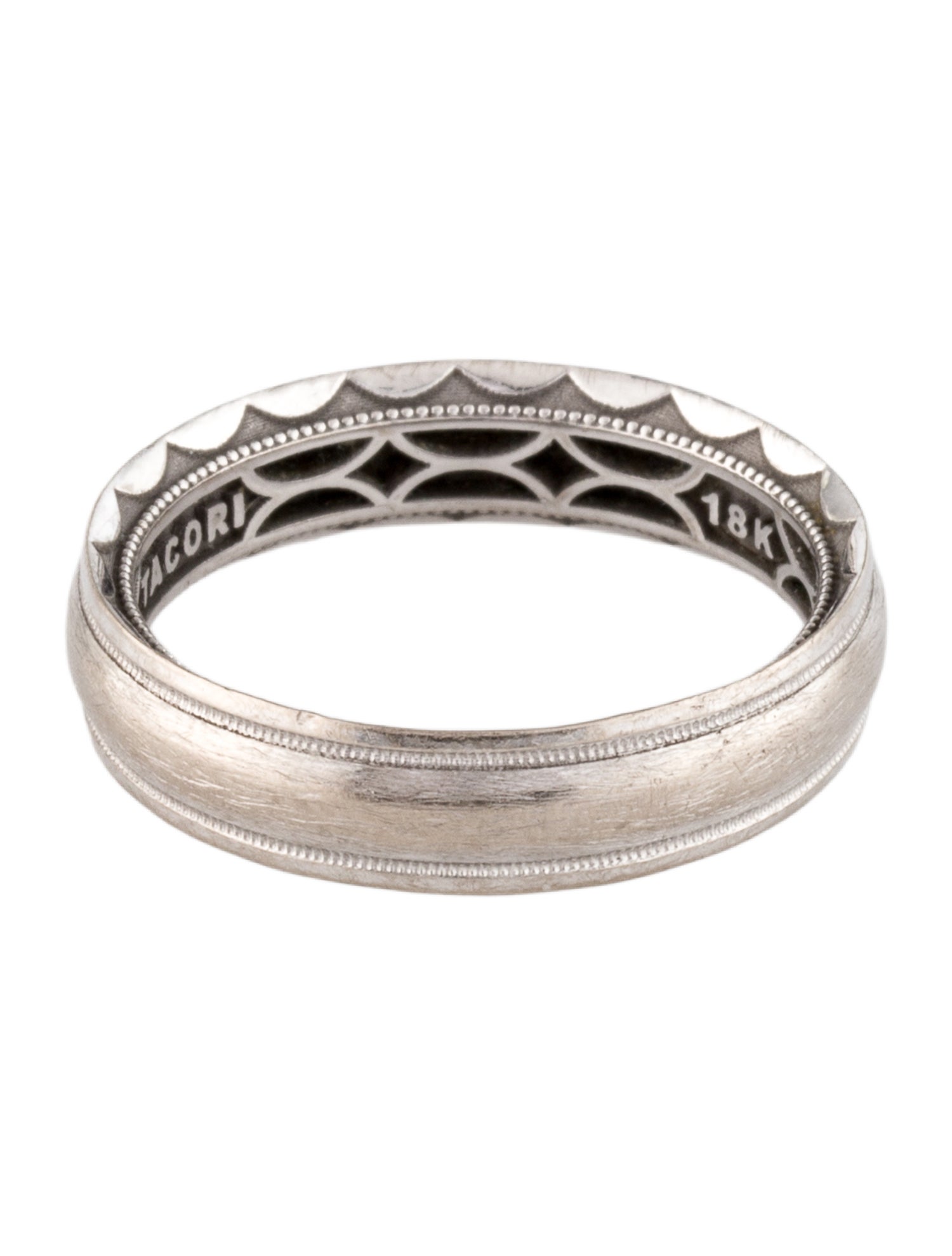 Tacori 18K Milgrain Wedding Band