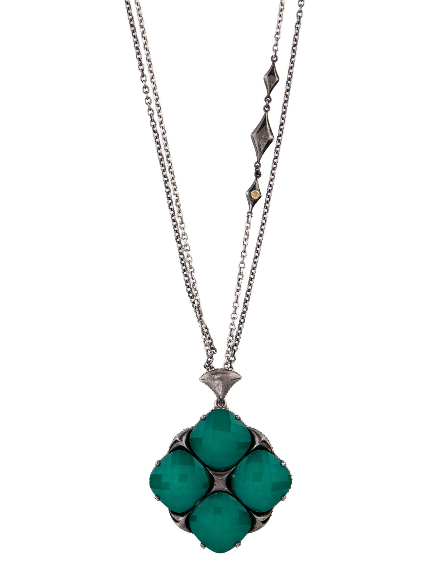 Tacori Quartz & Dyed Chalcedony Doublet City Lights Pendant Necklace