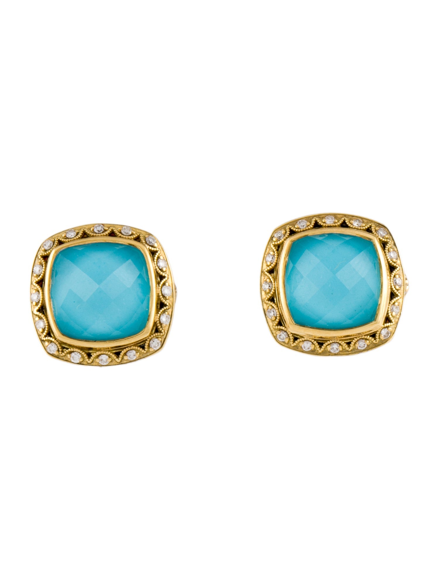 Tacori Quartz Doublet & Diamond Stud Earrings