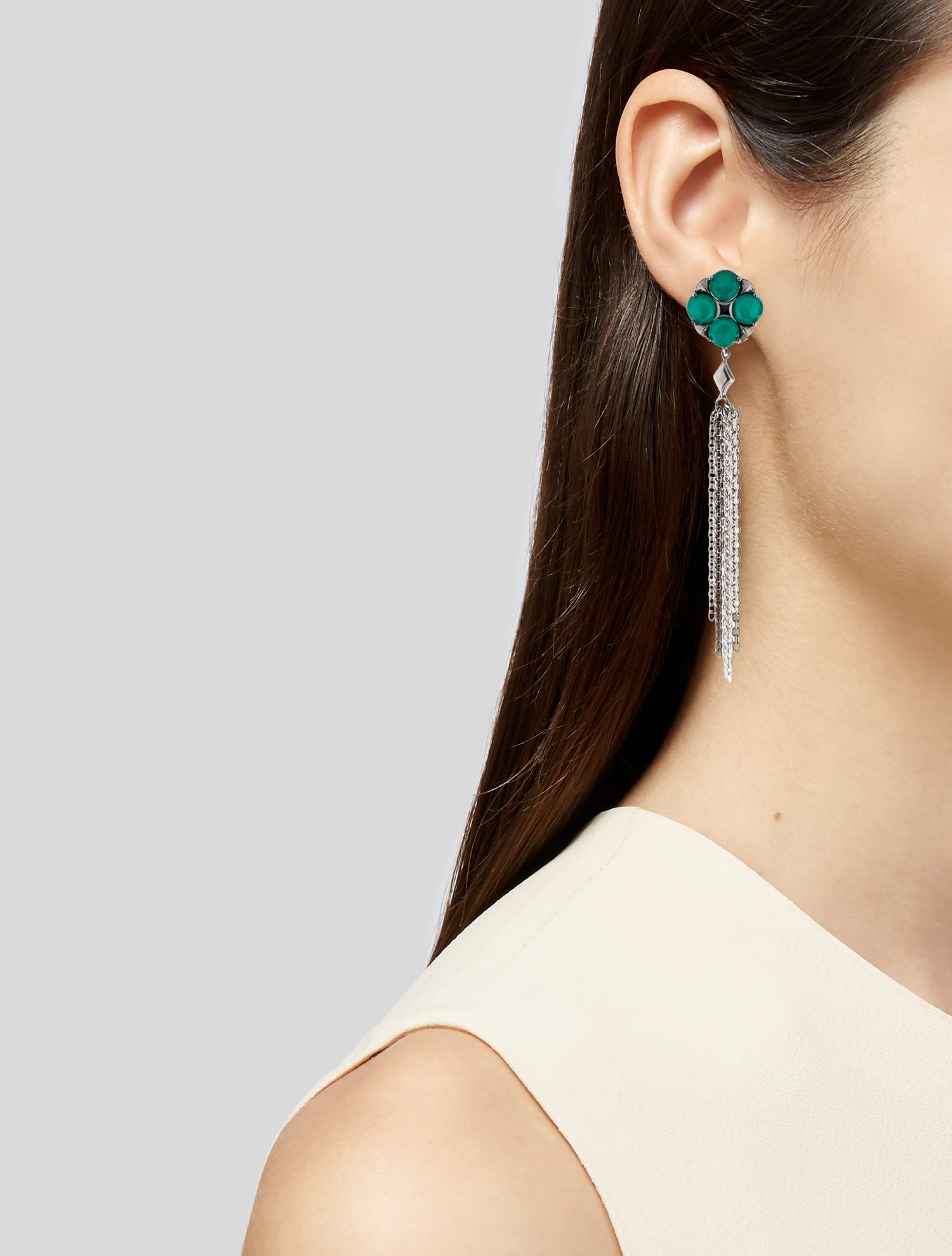 Tacori Quartz & Dyed Chalcedony Doublet City Lights Drop Earrings